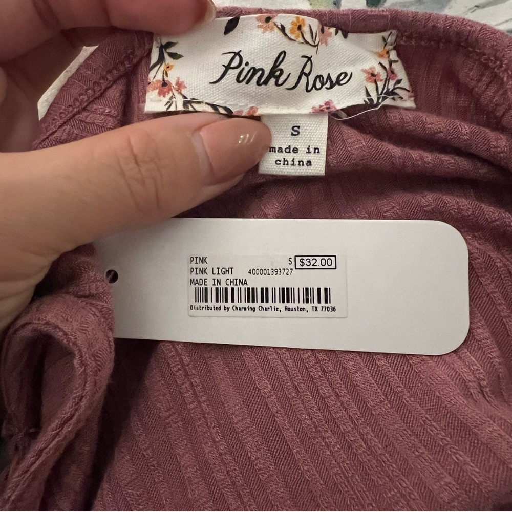 *NWT* Pink Rose Midi Dress - Picture 4 of 5